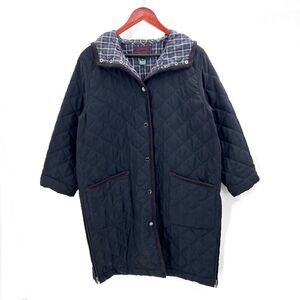 Vintage 90s Lauren Ralph Lauren Winter Quilted Long Hooded Jacket